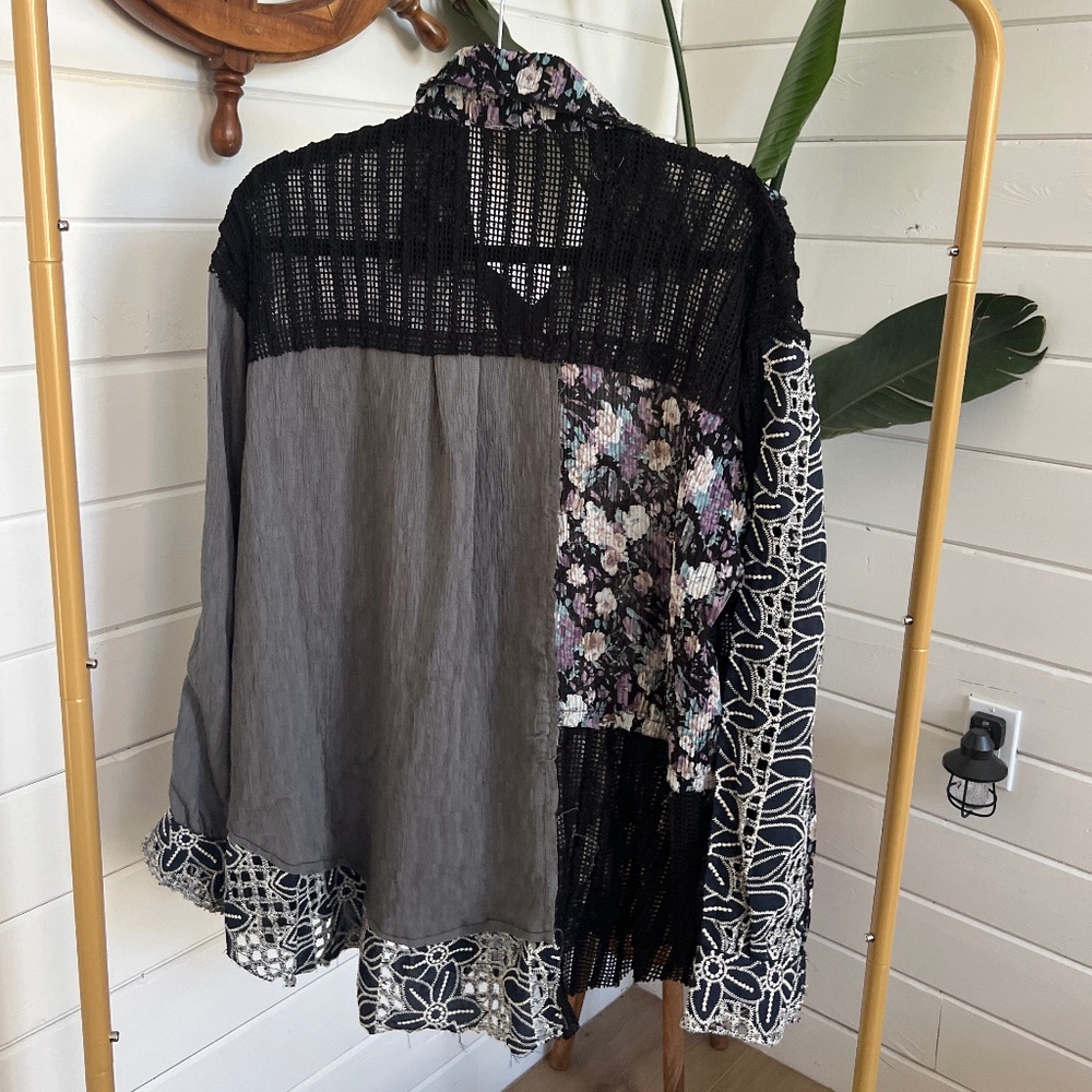 POL Multicolor Patchwork Top - Picture 2 of 3